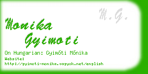 monika gyimoti business card