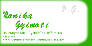 monika gyimoti business card